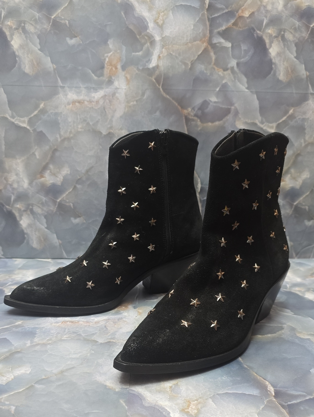 Suede STAR Ankle Boots